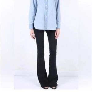 VICTORIA BECKHAM Stretch Flare Denim in Black 26